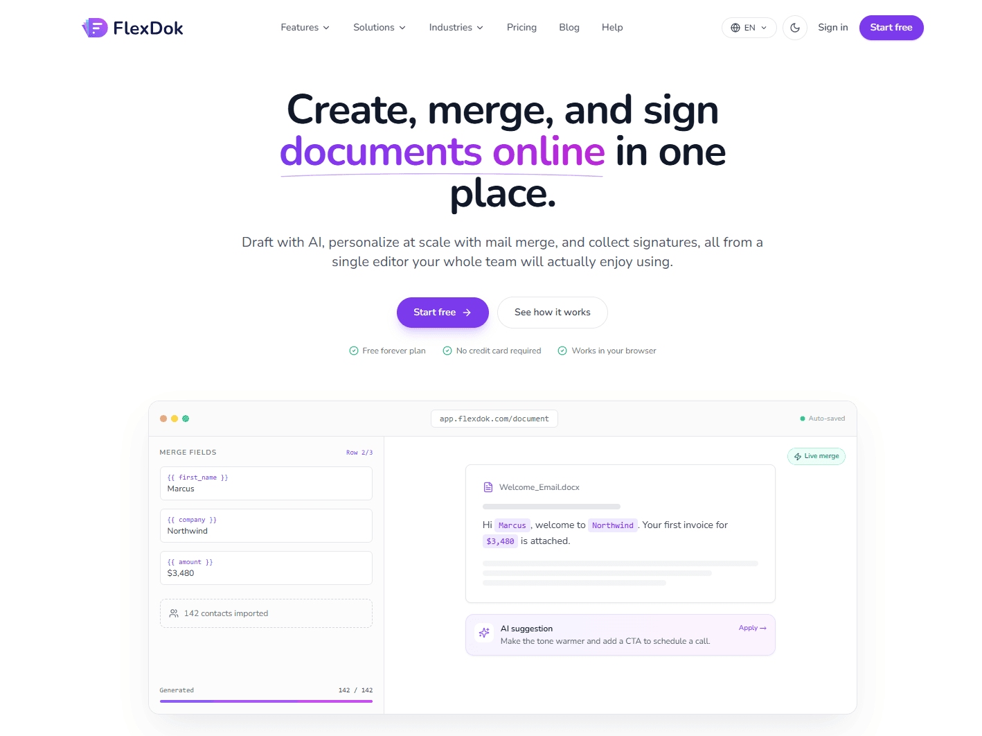 FlexDok — Des documents organisés.